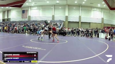 106 lbs Quarterfinal - Brianne Graves, OH vs Madison Haney, MO