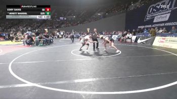 2A/1A Boys 165 Champ. Round 1 - Cory Davis, Illinois Valley Boys vs Jerett Waddel, Grant Union / Prairie City Boys