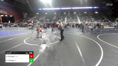 86 lbs Quarterfinal - Bo Strader, Eastside United vs Nico Rangel, Big Game WC MT