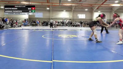 135 lbs Champ. Round 1 - Kaylyn Hough, Wauseon High School vs Larenah Thompson, Lebanon High School