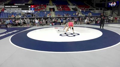 120 lbs Champ. Rd Of 64 - Abigail Gindele, MN vs Dani Ringstmeyer, SD