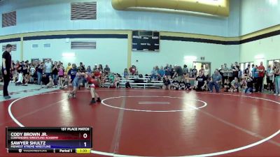 53 lbs 1st Place Match - Cody Brown Jr., Contenders Wrestling Academy vs Sawyer Shultz, Midwest Xtreme Wrestling