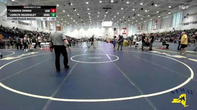 95 lbs 3rd Place Match - Candice Dennis, Long Beach Gladiators Wrestling vs Lorilye Beardsley, Divas Of Destruction Wrestling Club