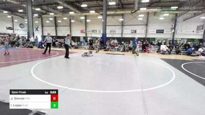 46 lbs Semifinal - Jacob Sawyer, Mat Demon WC vs Isaiah Lopez, Black Fox Wrestling Academy