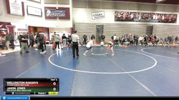 85 lbs Cons. Round 3 - Jaxon Jones, Box Elder Bees Wrestling vs Wellington Raksnys, Talons Wrestling Club