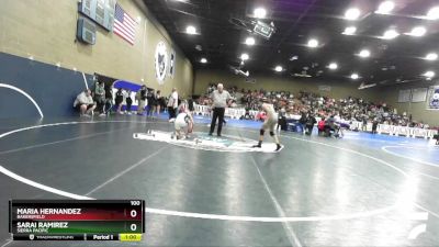 100 lbs Cons. Round 5 - Maria Hernandez, Bakersfield vs Sarai Ramirez, Sierra Pacific