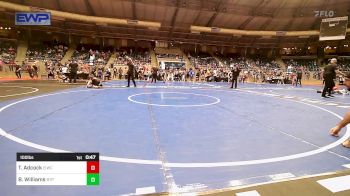 100 lbs Semifinal - Trypp Adcock, Eufaula Ironheads Wrestling Club vs Brooks Williams, Tulsa Blue T Panthers