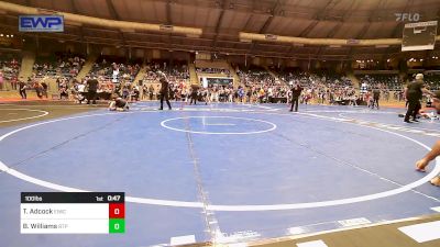 100 lbs Semifinal - Trypp Adcock, Eufaula Ironheads Wrestling Club vs Brooks Williams, Tulsa Blue T Panthers