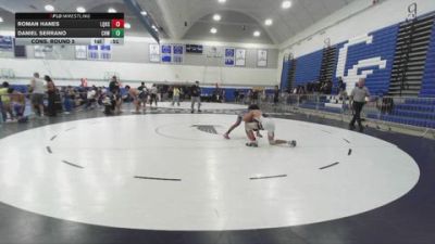 113 lbs Cons. Round 5 - Daniel Serrano, Clovis High Wrestling vs Roman Hanes, La Qunita High School