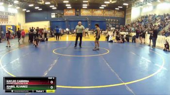 130 lbs Cons. Round 3 - Kaylee Cabrera, Mayhem Wrestling Club vs Isabel Álvarez, VHWC