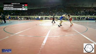 140 lbs Consi Of 16 #2 - James Gaylor, Tahlequah Wrestling Club vs Sterling King, Bixby