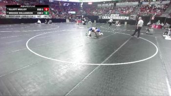 Girls 114 lbs Cons. Round 2 - Elliott Mulloy, Waukesha West-Girls vs Brooke Williamson, Kettle Moraine-Girls
