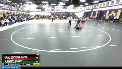 165 lbs Cons. Round 2 - Christian Gilbert, Carthage College vs Noah Whitfield-Lopez, St. Johns (MN)