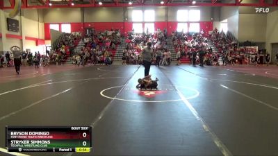 50 lbs Cons. Round 2 - Bryson Domingo, Fort Payne Youth Wrestling vs Stryker Simmons, Techfall Wrestling Club
