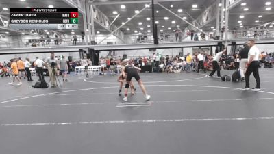 98 lbs Round 2 (6 Team) - Zavier Olver, Mat Assassins Red vs Greyson Reynolds, East Coast Time Out