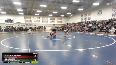 95 lbs Quarterfinal - Alston Fletcher, Kuna Middle School vs Gid Leavitt, East Valley Middle School