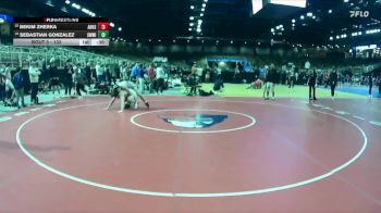 132 lbs Cons. Round 4 - Sebastian Gonzalez, Southwest Miami vs Bekim Zherka, Aubrey Rogers