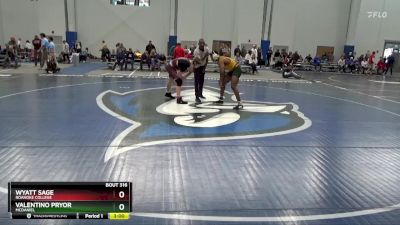 197 lbs Cons. Round 4 - Wyatt Sage, Roanoke College vs Valentino Pryor, McDaniel