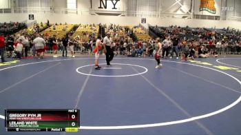 122 lbs Round 2 - Gregory Pym Jr, Penn Yan Wrestling Club vs Leiland White, Fulton Wrestling Club