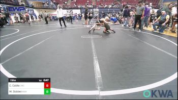 73 lbs Consi Of 8 #2 - Cooper Coble, Cowboy Wrestling Club vs Maddox Golden, Team Nomad