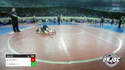 80 lbs Quarterfinal - Bodie Swords, Cowboy Wrestling Club vs Dalton Perkins, Scrap Yard Training