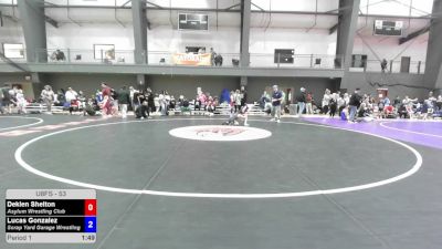 53 lbs Cons. Sub-semis - Deklen Shelton, Asylum Wrestling Club vs Lucas Gonzalez, Scrap Yard Garage Wrestling