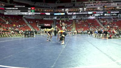 2A-157 lbs 7th Place Match - Cason Miller, Fairfield vs Hayden Schafer, Eagle Grove