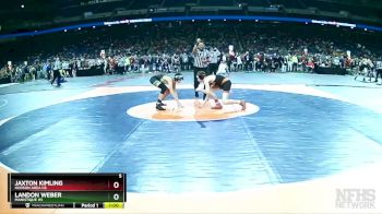 D4-106 lbs Cons. Round 1 - Landon Weber, Manistique HS vs Jaxton Kimling, Hudson Area HS
