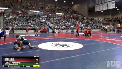 5A 120 lbs Quarterfinal - Logan Perrone, Little Rock Christian vs Seth King, Mountain Home