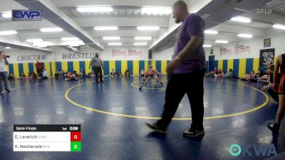 84 lbs Semifinal - Gunner Leverich, Cushing Tigers vs Keller Nestlerode, Bristow Youth Wrestling