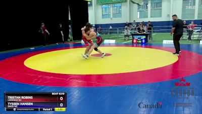 65kg Cons. Round 3 - Tristan Robins, Lakehead WC vs Tyssen Hansen, Dinos WC