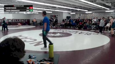 184 lbs Semifinal - Jacob Range, Iowa Lakes CC vs Owen Greisbach, Augsburg