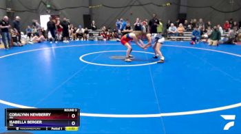 108 lbs Round 3 - Coralynn Newberry, WA vs Isabella Berger, WA