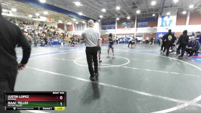 132 lbs Cons. Round 4 - Isaac Tellez, Victor Valley vs Justin Lopez, Ramona