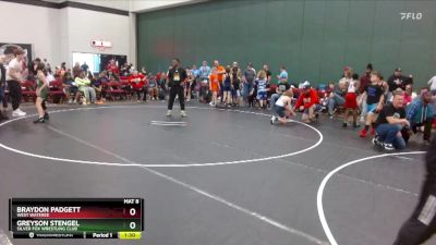 80 lbs Cons. Semi - Greyson Stengel, Silver Fox Wrestling Club vs Braydon Padgett, West Wateree