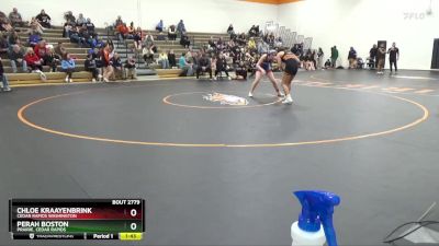 135-138 lbs Round 5 - Chloe Kraayenbrink, Cedar Rapids Washington vs Perah Boston, Prairie, Cedar Rapids