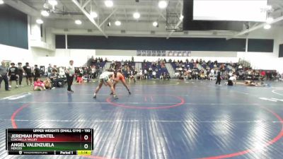 190 lbs Semifinal - Jeremiah Pimentel, Coachella Valley vs Angel Valenzuela, Merced