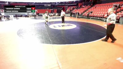 3A 106 lbs Quarterfinal - Maddox Garbis, Plainfield (North) vs Aidan Ortega, Glen Ellyn (Glenbard West)