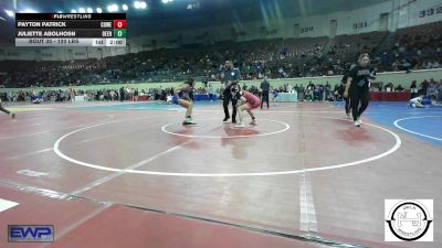 120 lbs Round Of 32 - Payton Patrick, Coweta vs Juliette Abolhosn, Deer Creek Wrestling