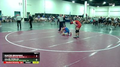 150 lbs Round 5 (16 Team) - Hunter Browning, S.E.O. Wrestling Club- Team Red vs Kaleb Monlux, S.E.O. Wrestling Club- Team White