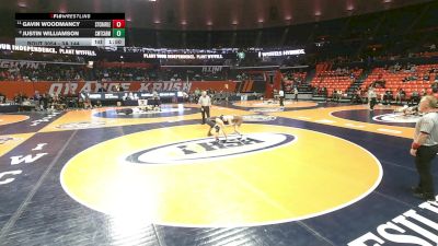 3A 144 lbs Champ. Round 1 - Gavin Woodmancy, St. Charles (East) vs Justin Williamson, Chicago (Mt. Carmel)