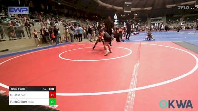 75 lbs Semifinal - Colter Hale, Powerhouse Wrestling Club vs Paxtyn McGilbert, Midwest City Bombers Youth Wrestling Club