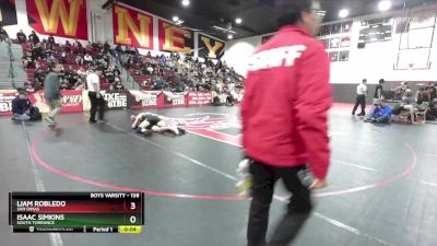 138 lbs Cons. Round 3 - Isaac Simkins, South Torrance vs Liam Robledo, San Dimas