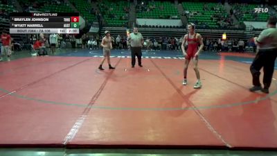 7A 106 lbs Quarterfinal - Braylen Johnson, Thompson HS vs Wyatt Harrell, Austin