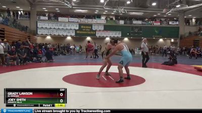 220 lbs Champ. Round 3 - JOEY SMITH, Granite Hills vs Grady Lawson, El Dorado