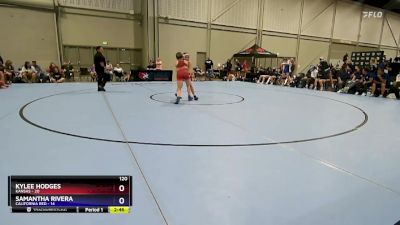 120 lbs Round 2 (6 Team) - Kylee Hodges, Kansas vs Samantha Rivera, California Red