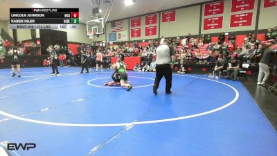 112 lbs Consi Of 8 #2 - Lincoln Johnson, McAlester vs Kaben Hiler, Gore Public Schools