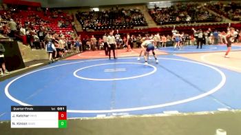 119 lbs Quarterfinal - Joe Ketcher, Pryor Tigers vs Noah Kinion, Dark Cloud Wrestling Club