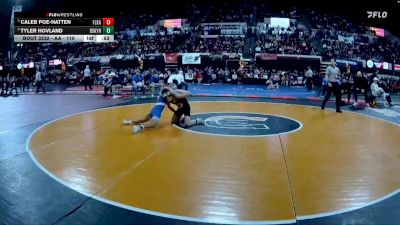 AA - 110 lbs Cons. Semi - Tyler Hovland, Billings Skyview vs Caleb Poe-Hatten, Flathead (Kalispell)