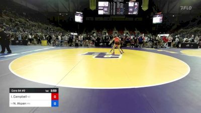 135 lbs Cons 64 #2 - Isabella Campbell, NC vs Nora Akpan, MN